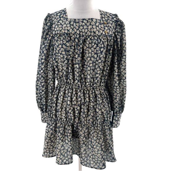 Ciao Lucia Alessandra Dress Navy Blue Lurex
Floral sz M - Picture 2 of 7